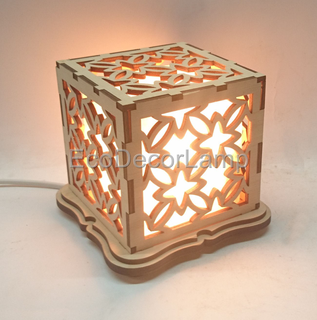 

Соляной светильник EcoDecorLamp Куб Узор-1