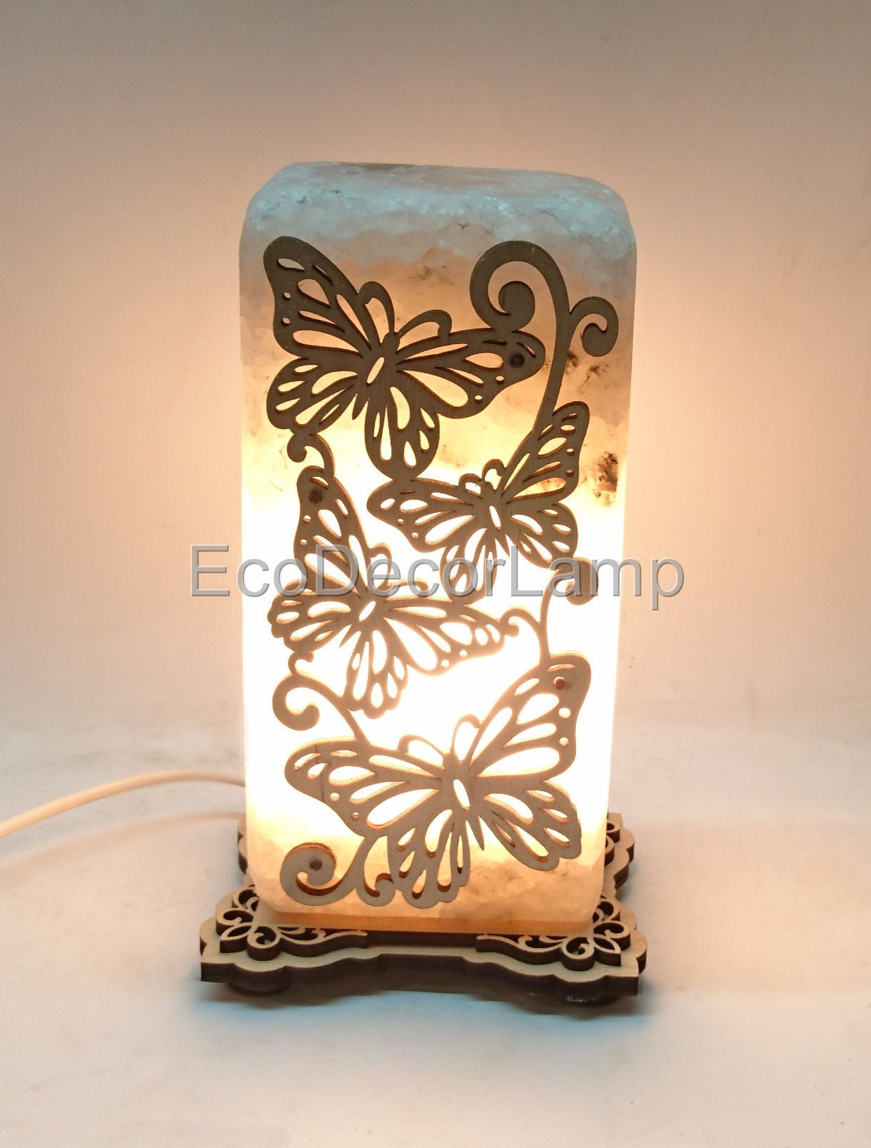 

Соляной светильник EcoDecorLamp Бабочки прямоугольный