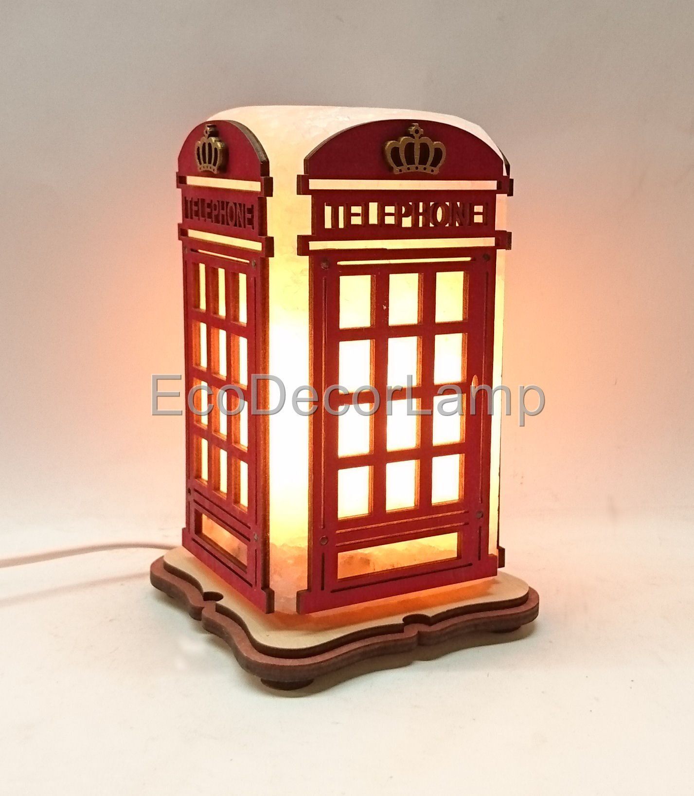 

Соляной светильник EcoDecorLamp Телефонная будка красная