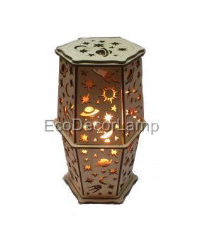 

Соляной светильник EcoDecorLamp шестигранный Космос