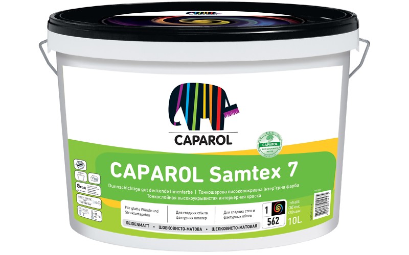 

Строительная краска латексная Caparol Samtex 7 E.L.F База 1 10Л