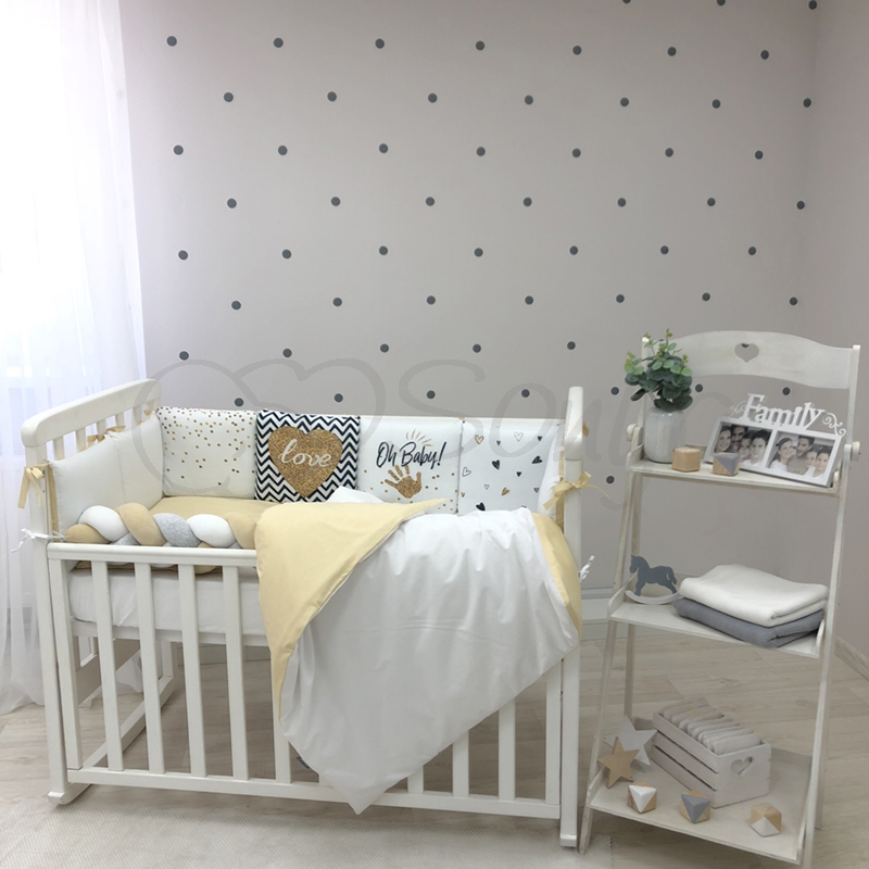 

Постельный комплект в детскую кроватку без балдахина (6 пр.) Art Design Oh Baby