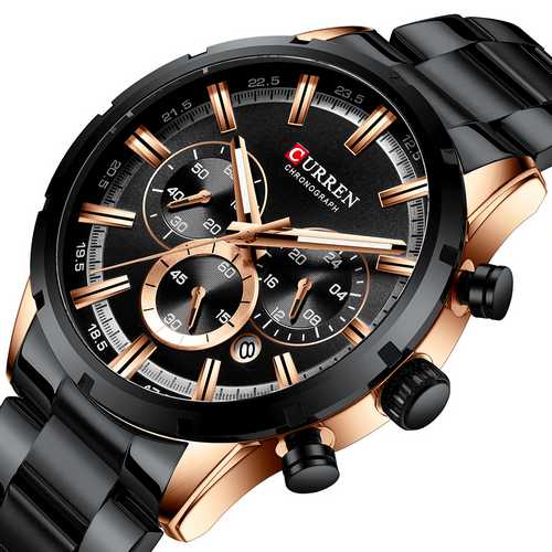 

Мужские наручные часы Curren 8355 Black -Cuprum