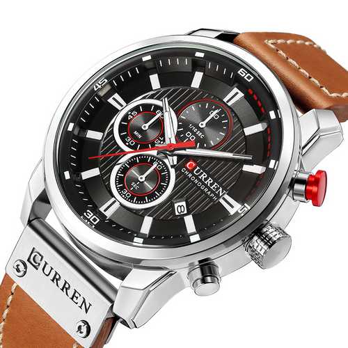 

Мужские наручные часы Curren 8291 Silver-Black