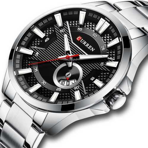 

Мужские наручные часы Curren 8372 Silver-Black