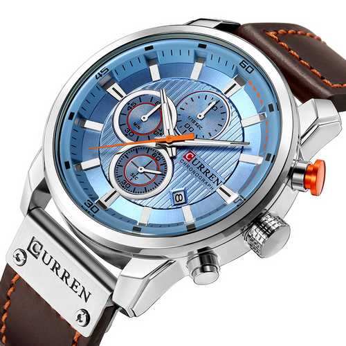 

Мужские наручные часы Curren 8291 Silver-Blue