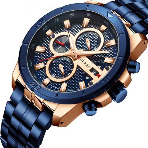 

Мужские наручные часы Curren 8337 Blue-Cuprum