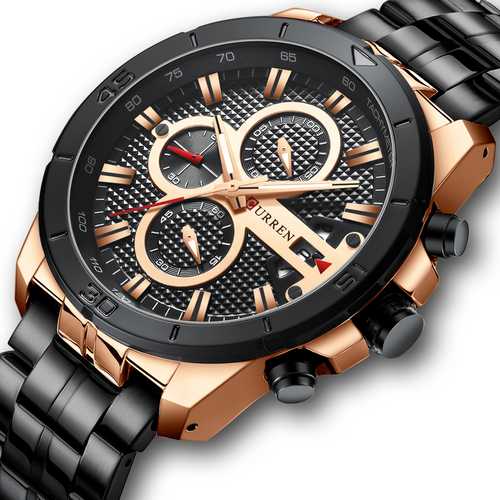 

Мужские наручные часы Curren 8337 Black-Cuprum