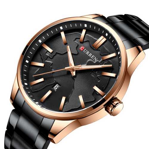 

Мужские наручные часы Curren 8366 Black-Gold