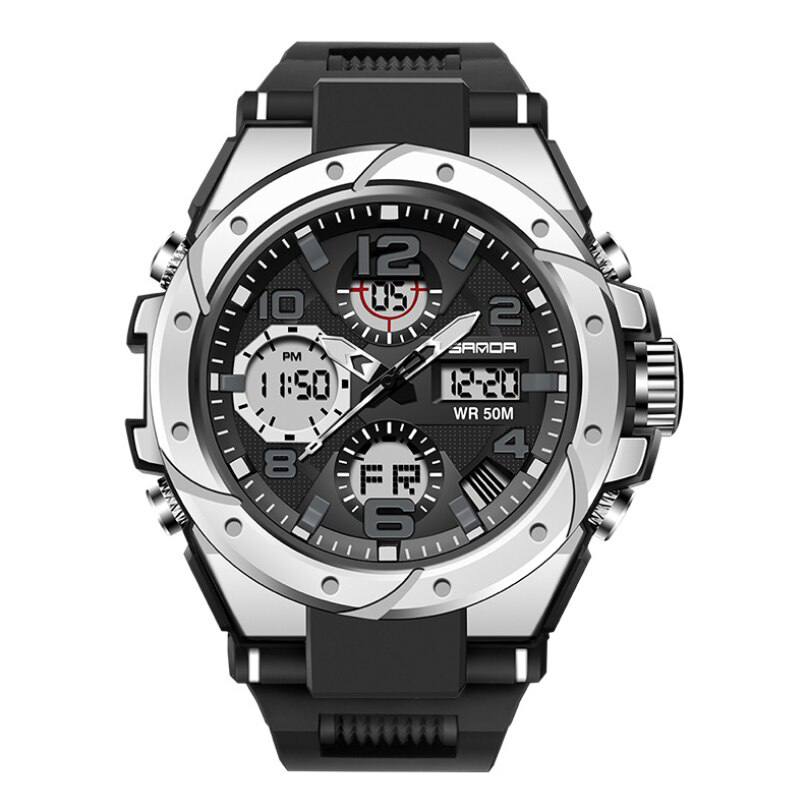 

Мужские наручные часы Sanda 6008 Black-Silver