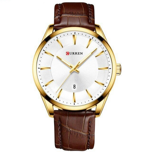 

Мужские наручные часы Curren 8365 Brown-Gold-White