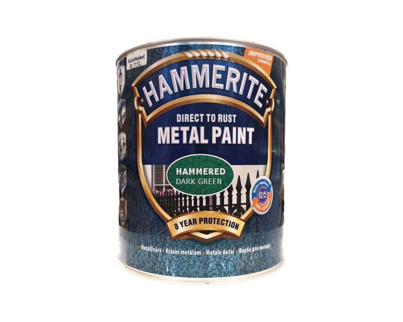 

Эмаль синтетическая HAMMERITE "МОЛОТКОВАЯ" антикоррозионная, темно-зеленая, 0,75л