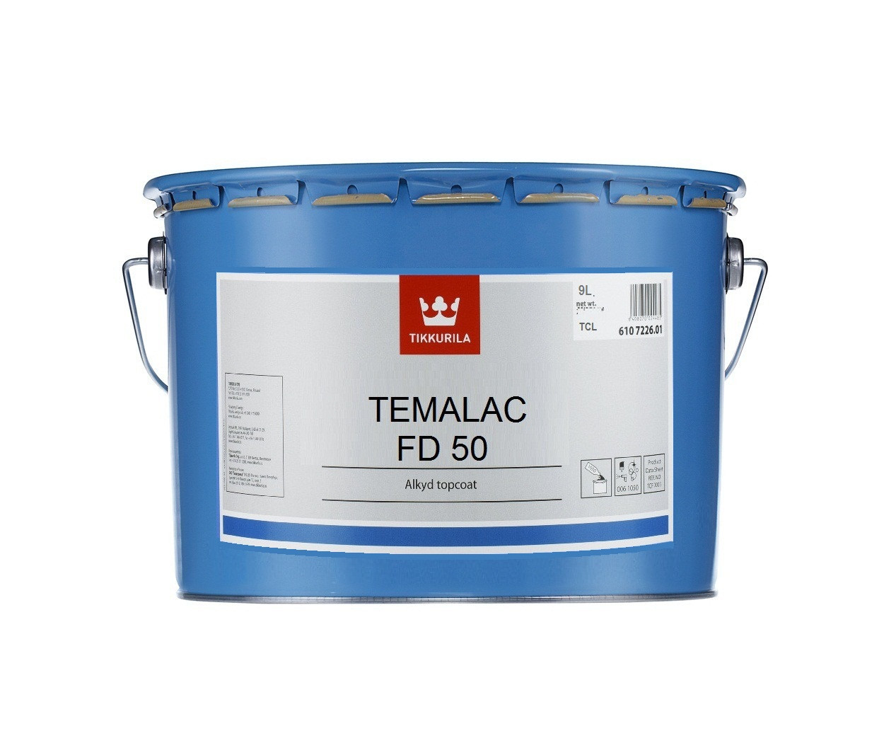 

Эмаль алкидная TIKKURILA TEMALAC FD 50 антикоррозионная, TCL-транспарентный, 9 л