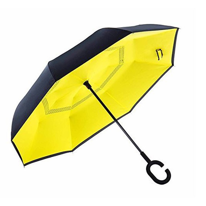 

Зонт обратного сложения, антизонт, умный зонт, зонт наоборот Up Brella Жёлтый