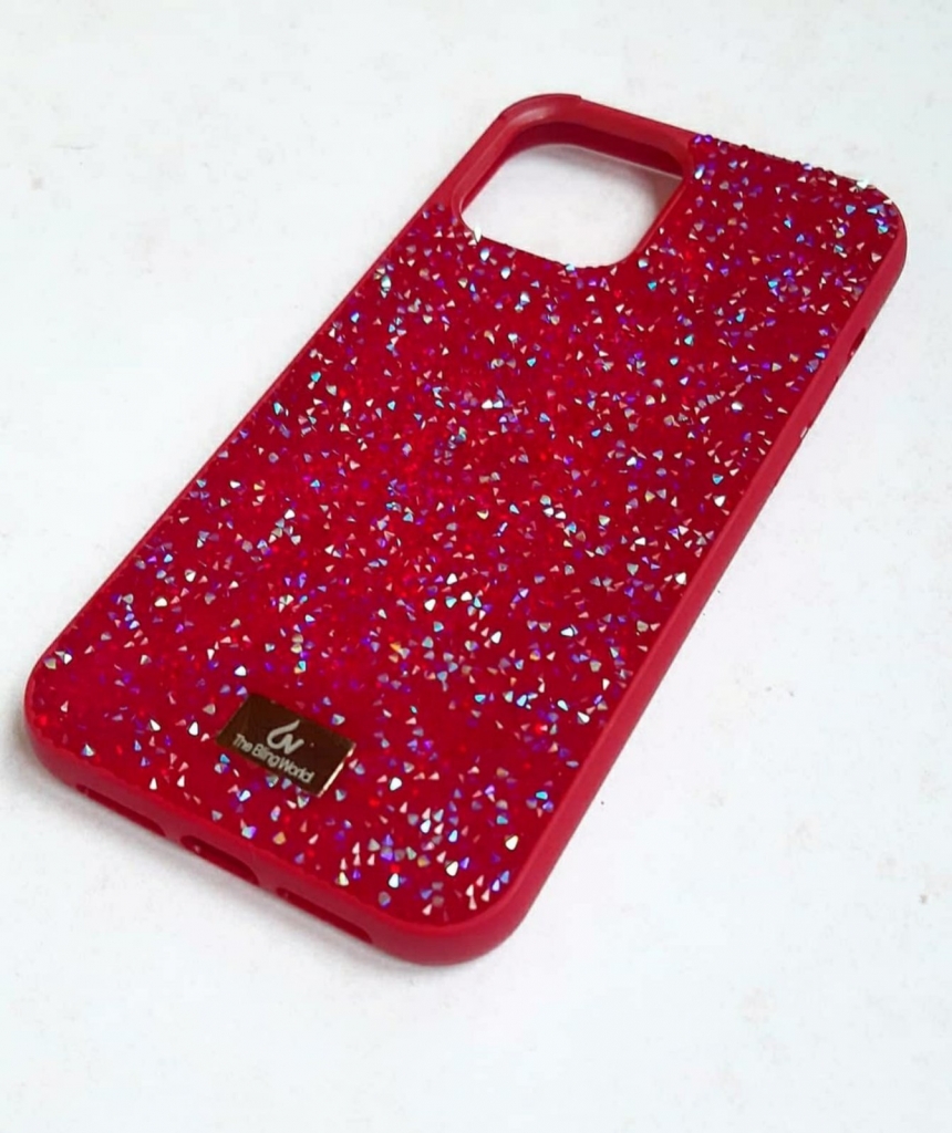 

Чехол CaseFashion diamonds (TPU) для iPhone 12 Pro Max red