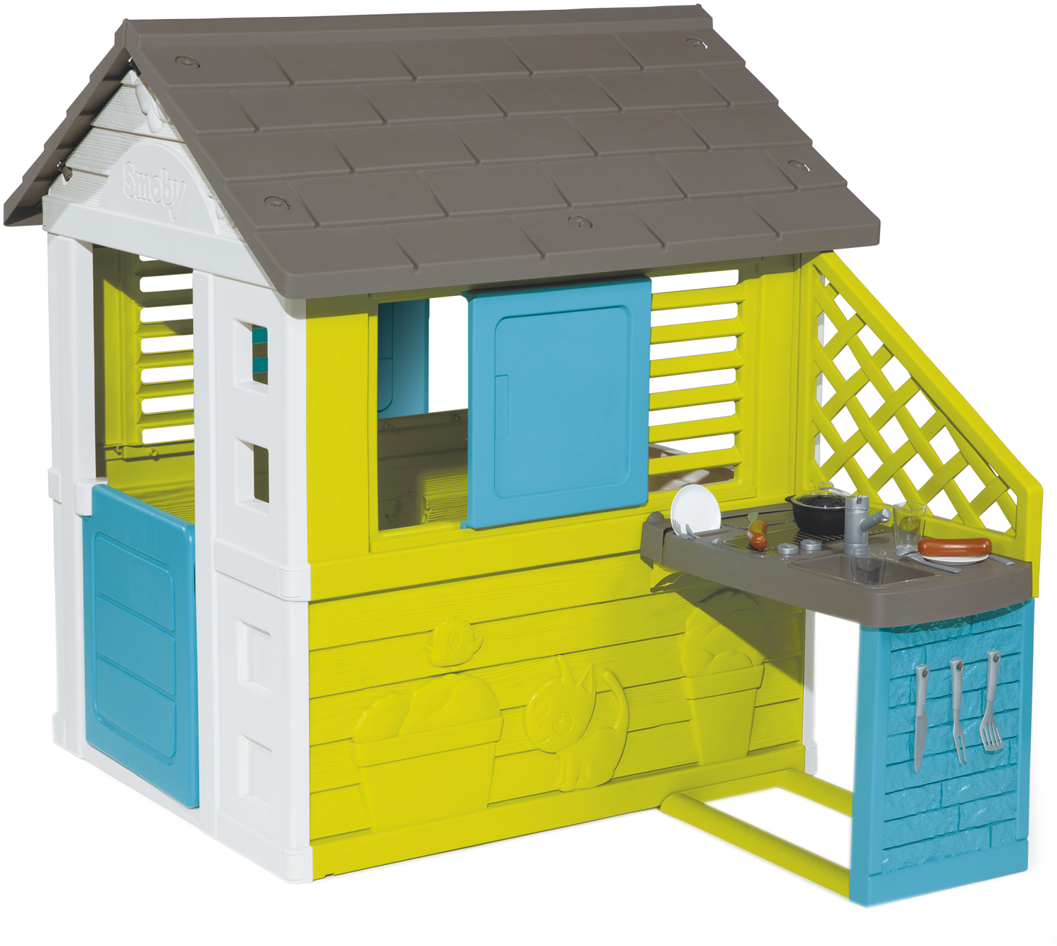 

Домик Smoby Toys Радужный с летней кухней (810711) (3032168107113)