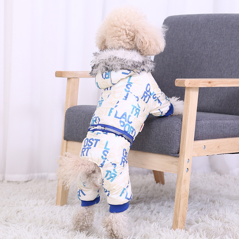 

Комбинезон с капюшоном для собак Hoopet HY-Y2256 Blue XL теплый зимний