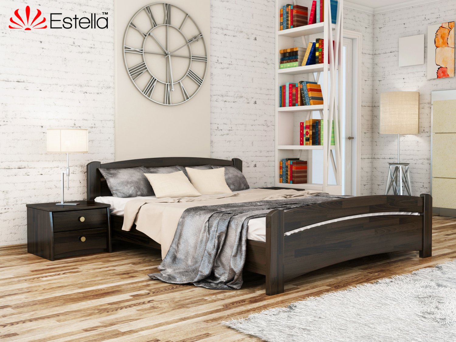 

Двухспальная кровать Estella Венеція 160х200 Венге (106 Щит 2Л4 )