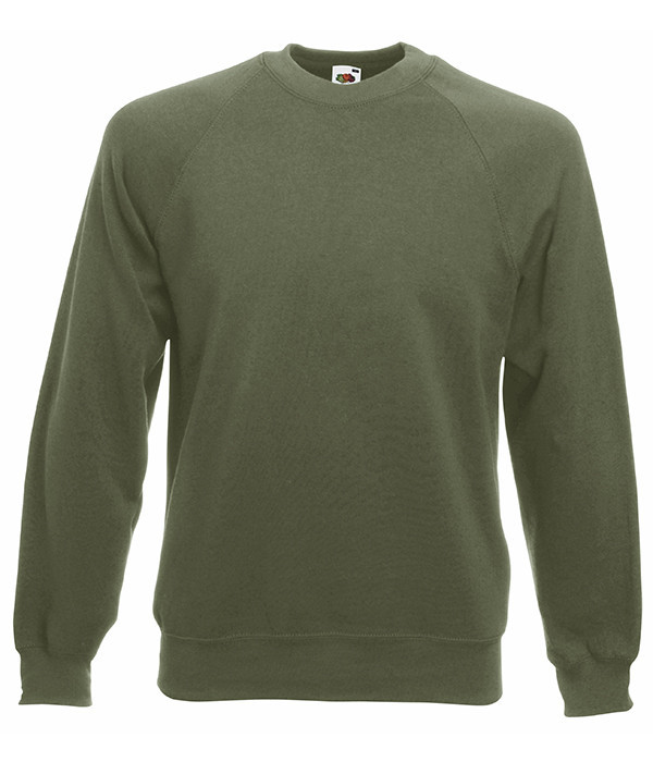 

Свитшот Fruit of the Loom Classic raglan sweat XL Оливковый