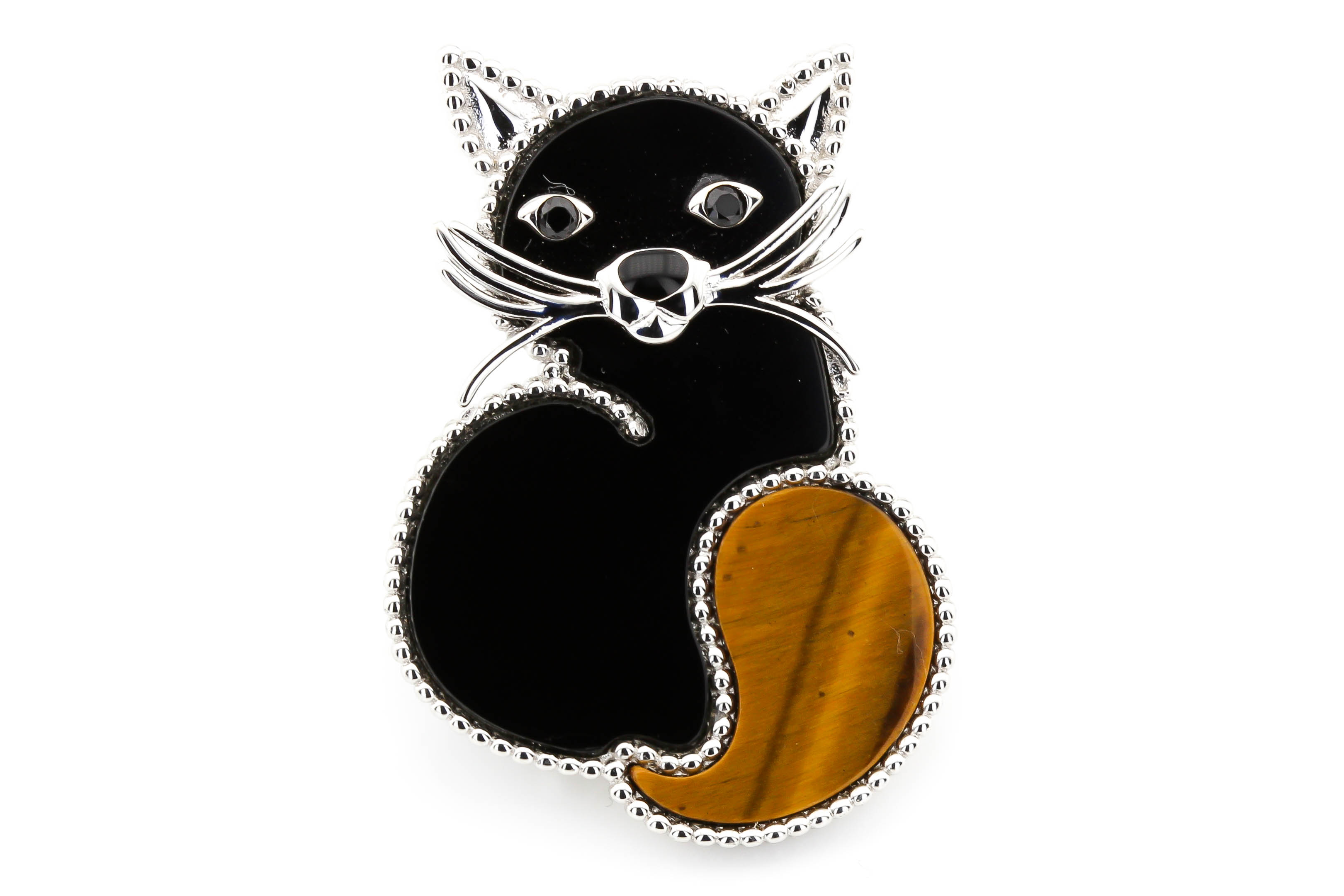 

Серебряная брошь "Котик" CI18009 Диамант
