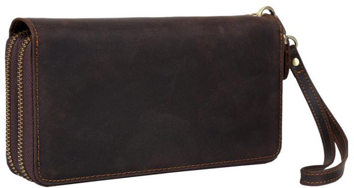 

Мужская кожаная борсетка Tiding Bag T4009 Коричневая