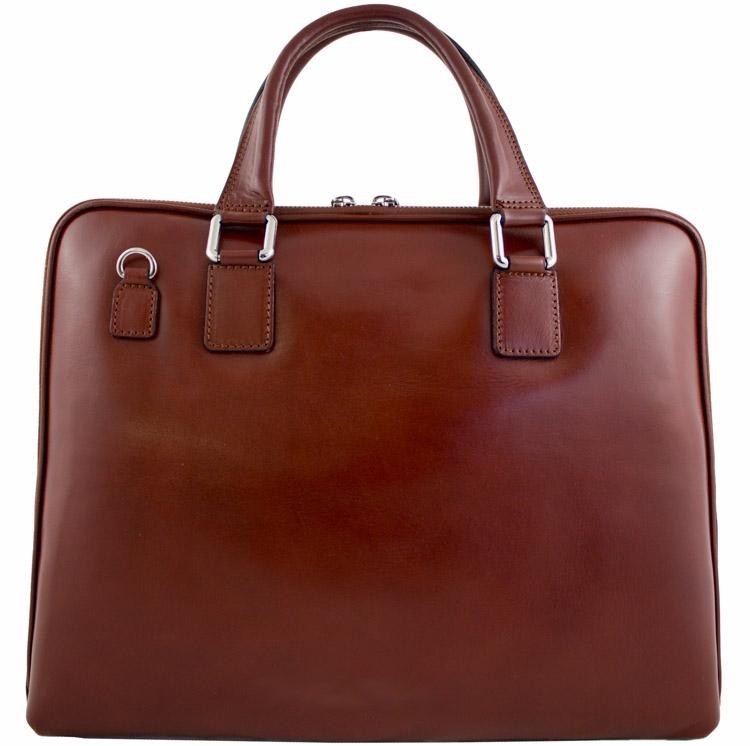 

Женская кожаная сумка-портфель Bottega Carele BC801 brown