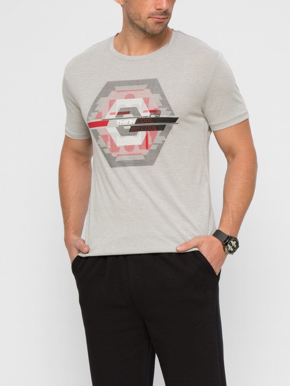 

Футболка LC Waikiki  Светло-серая (LCW T-shirt -1308-3, Футболка LC Waikiki XL Светло-серая (LCW T-shirt -1308-3)