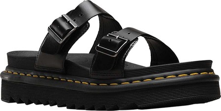 

Женские шлепанцы Dr. Martens Myles Slide Black Brando Full Grain Waxy Leather 36