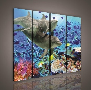 

Модульная картина на холсте 4x30x80 см Подводный мир