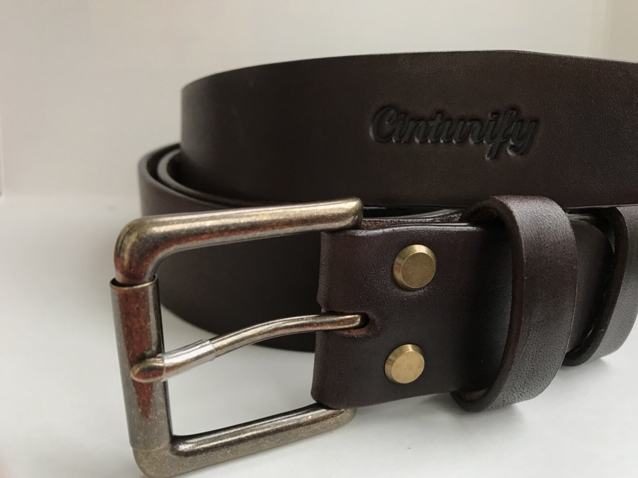 

Ремень под джинсы Cinturify коричневый кожа 105-125 см. CD-073