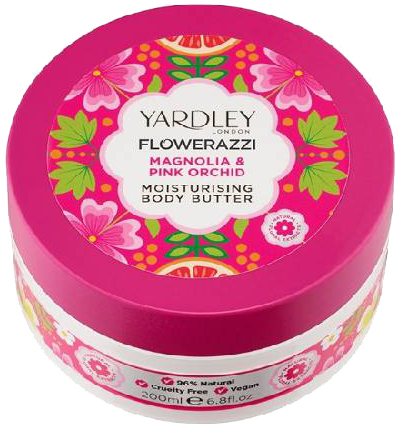 Акция на Масло для тела Yardley Flowerazzi Magnolia & Pink Orchid Moisturising Body Butter 200 мл (5056179300644) от Rozetka UA