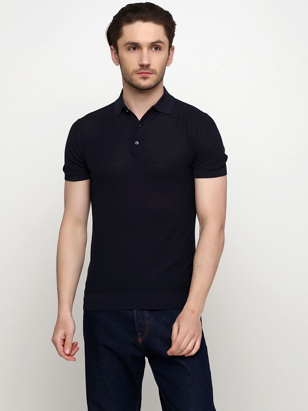 

Поло H&M 1412-2755931 XS Темно-синее