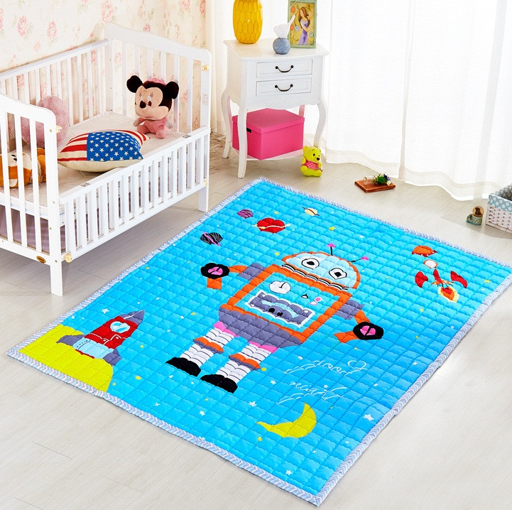 

Игровой ковер-матрас Beezzy Робот голубой 200 см*150 см