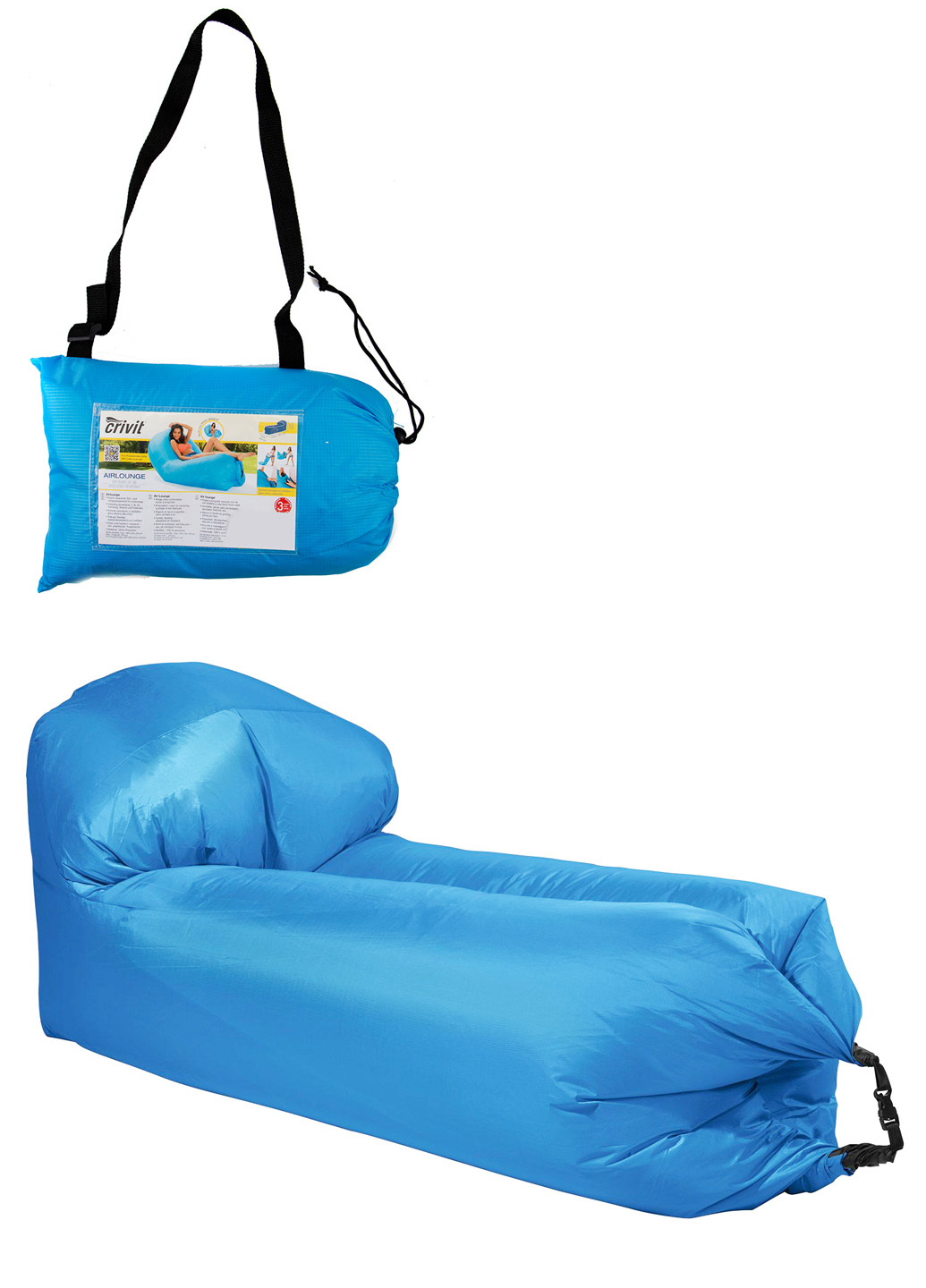 

Надувной лежак "Air lounge" Crivit 180х90х85см Голубой 32000000061474