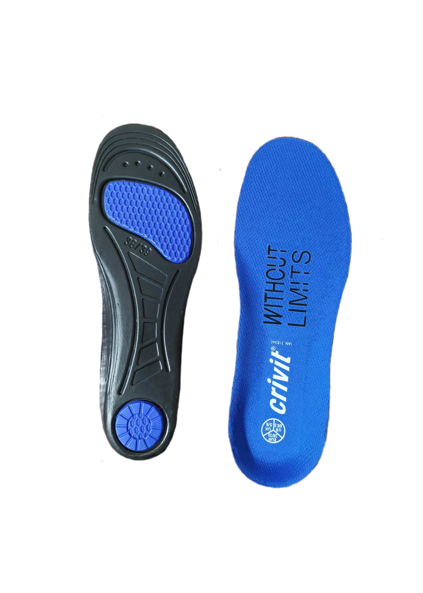 

Спортивные стельки для бега Crivit 40/41 Черный 32000000215525