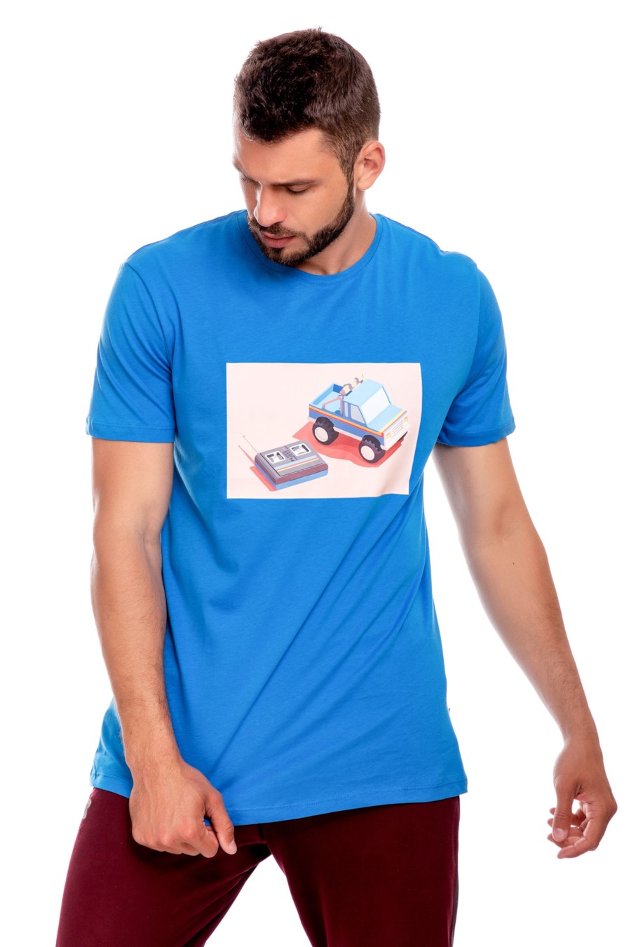 

Футболка, хлопок John Frank (S) Голубой (command blue, Футболка, хлопок John Frank 46(S) Голубой (command blue)