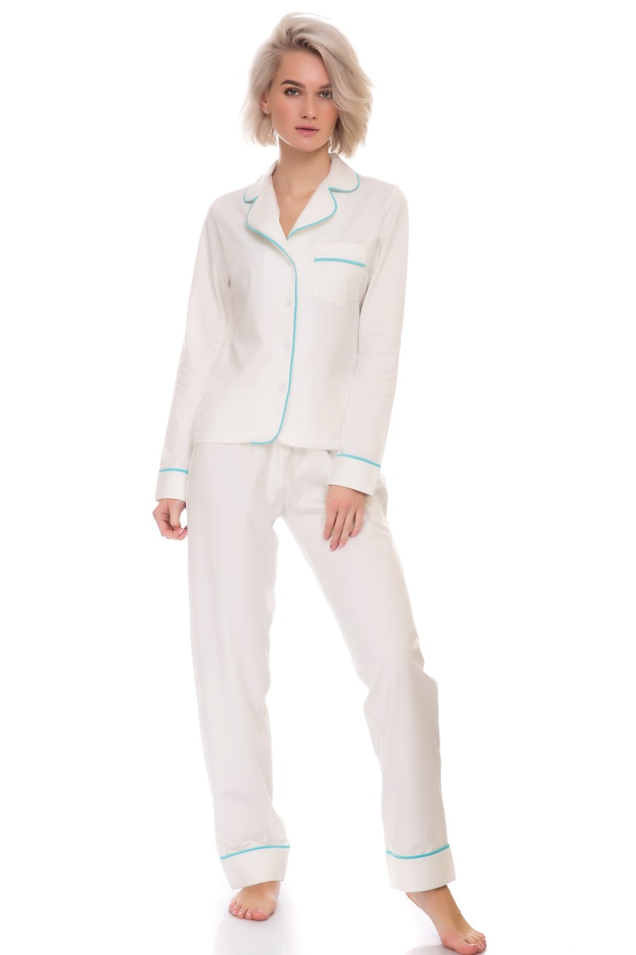 

Комплект: блуза и брюки Modena () Молочный, Комплект: блуза и брюки Modena 42(S) Молочный