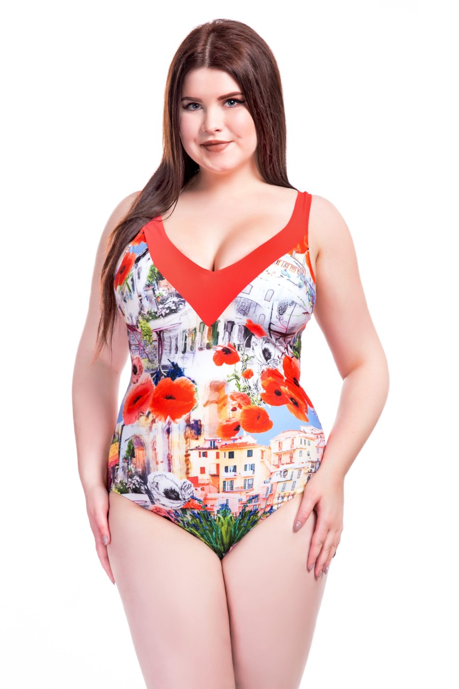 

Купальник слитный с уплотнённой чашкой Jolidon 48B/XL Коралловый (1)