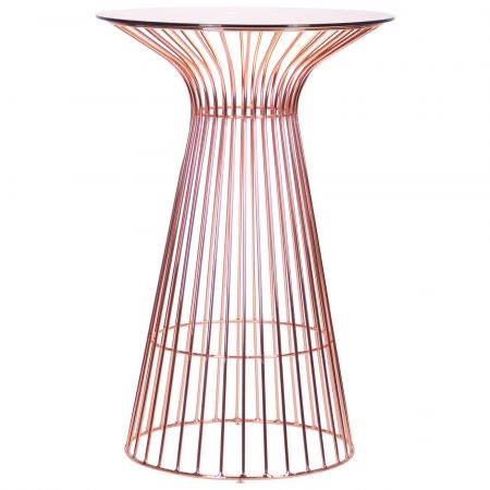 

Стол садовый металлический Maleo, rose gold, glass top AMF