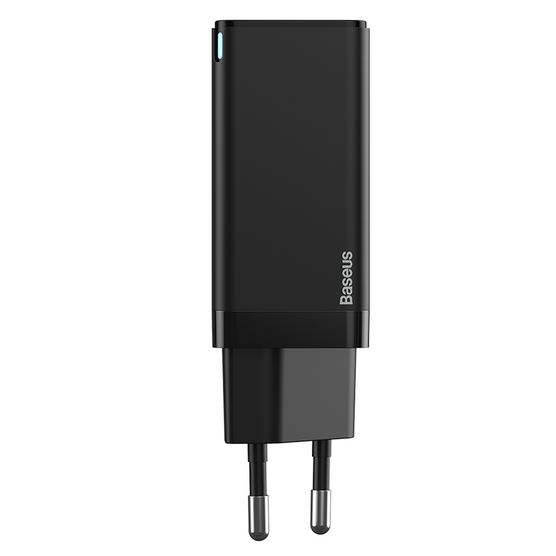 

Мережевий зарядний пристрій Baseus GaN2 Q.Charger C+C 45W With Mini Cable Black (CCGAN-M01)