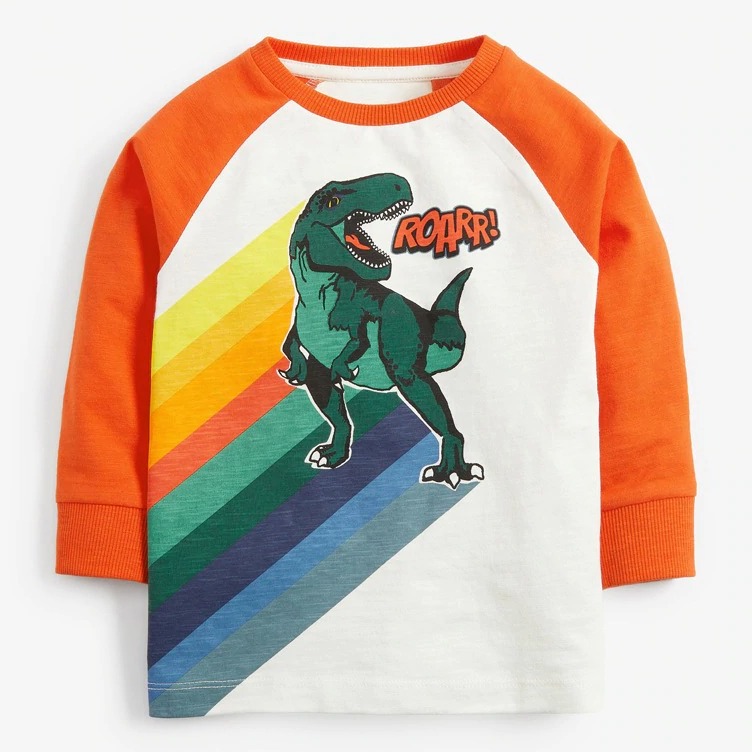 

Лонгслив для мальчика Green dinosaur Little Maven (92 / 2 года ) Белый