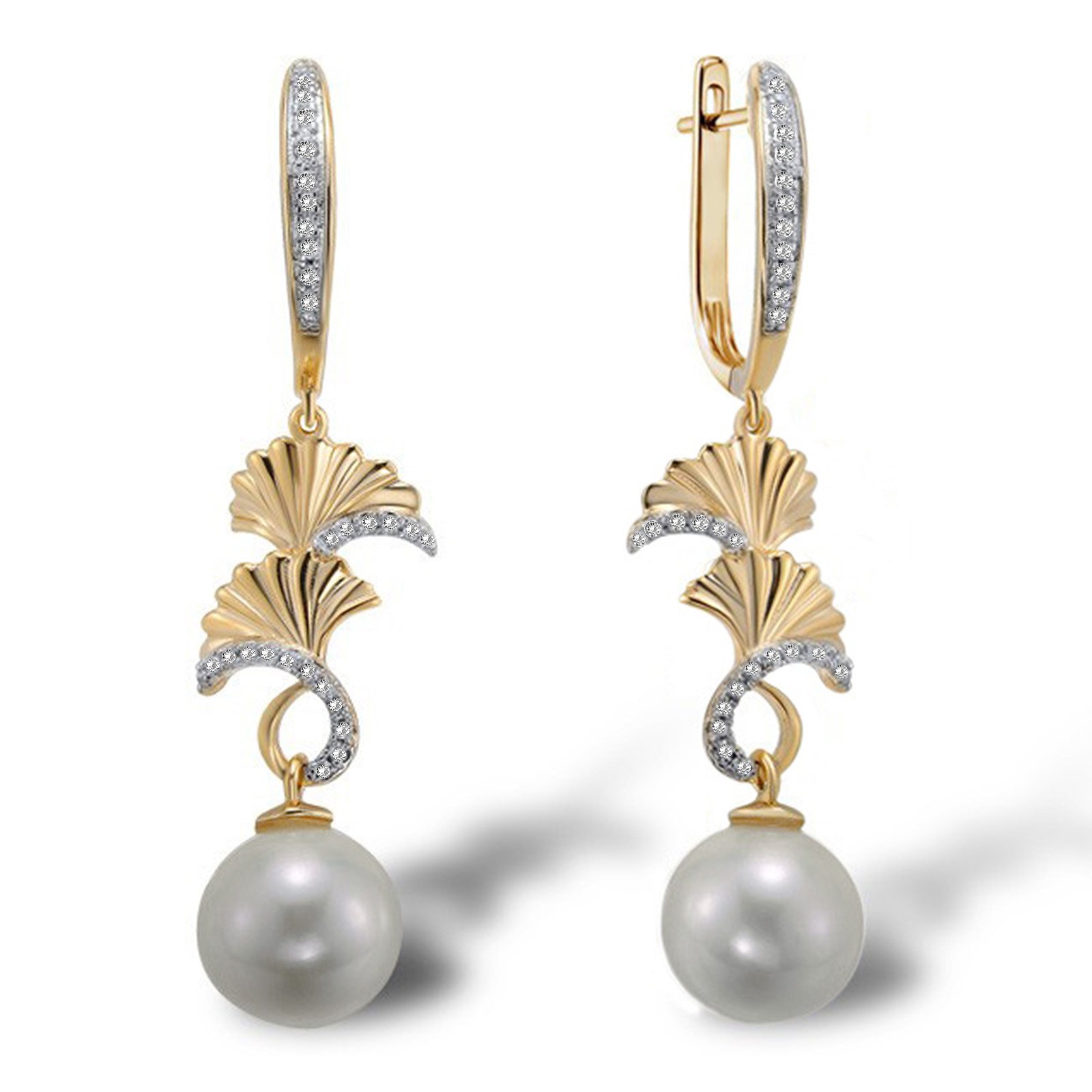 

Серьги из серебра с жемчугами (пресноводными) и куб. циркониями 1745033