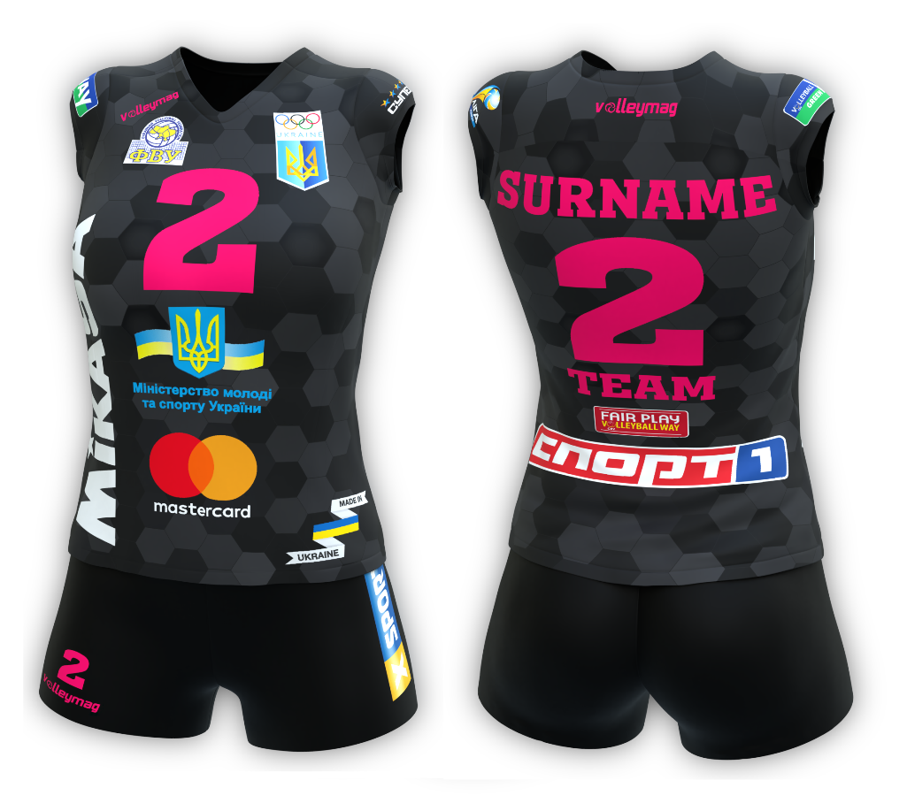 

Форма игровая женская VOLLEYMAG Graphite Premium Coolmax Ag+ VM0102W16.14-17 Черный-Розовый