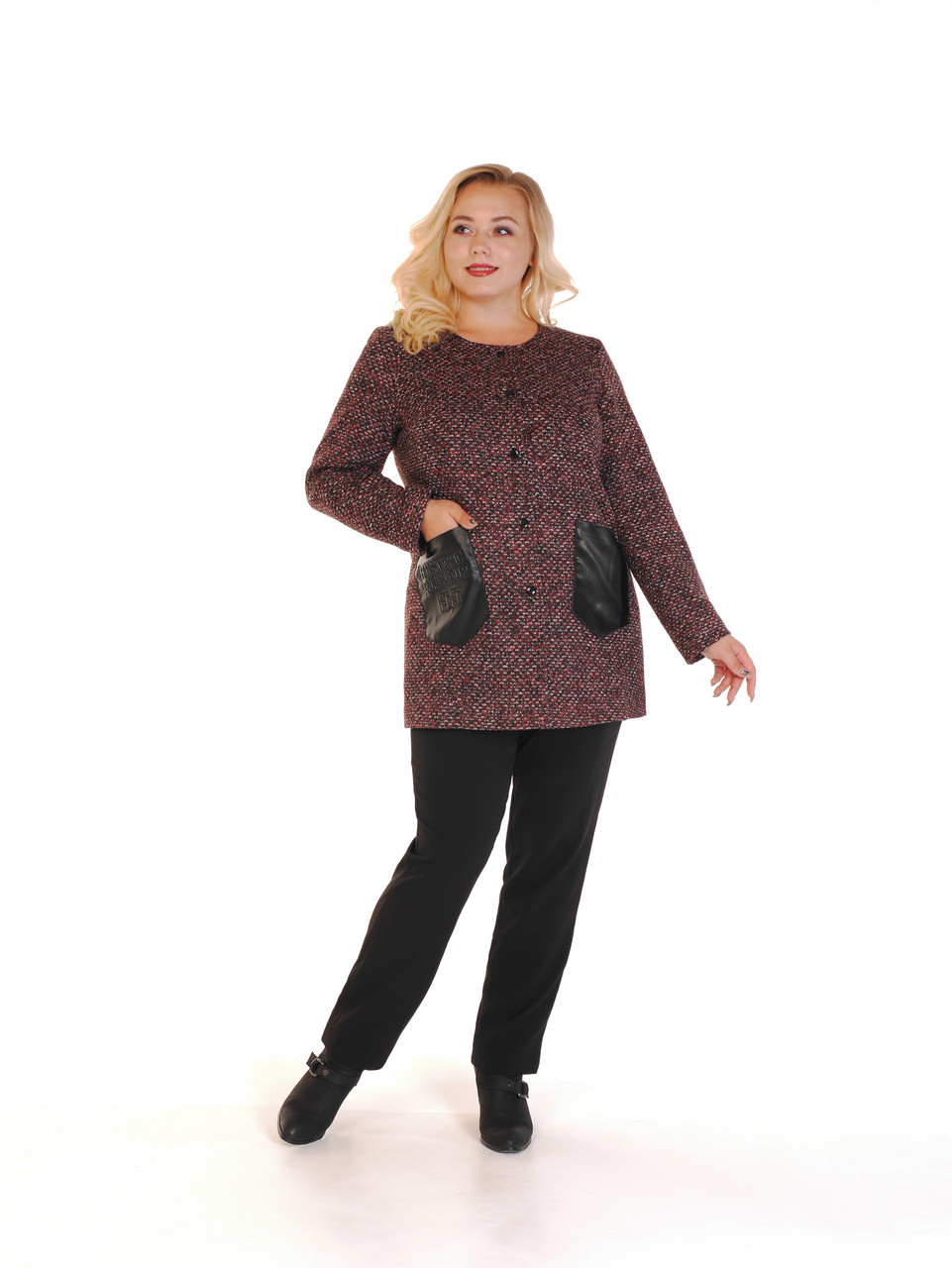 

Женский жакет Tada style из ткани рогожка р. цвет красный, Женский жакет Tada style из ткани рогожка р.48 цвет красный