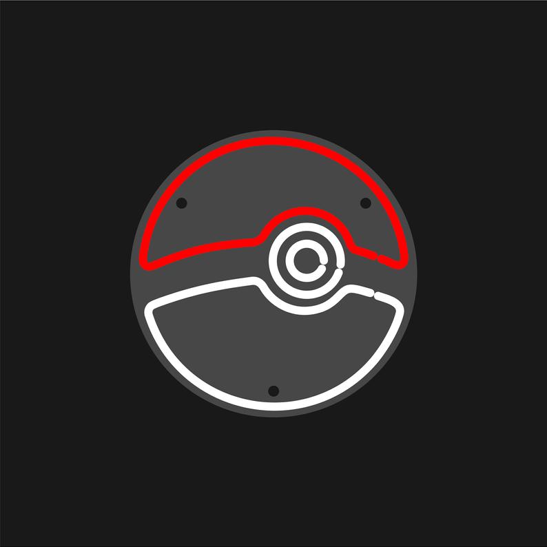 

Неоновая вывеска «Pokeball»