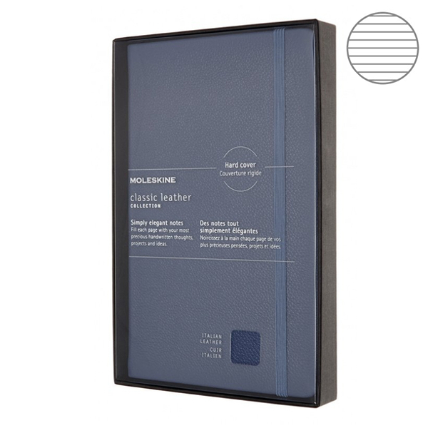 

Блокнот Moleskine Limited Edition Leather средний синий LCLH31HB41BOX