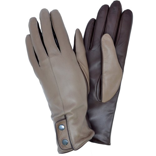 

Женские перчатки кожаные GlovesUA мод.505 тауп / коричневый 8