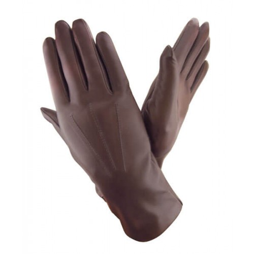 

Женские перчатки кожаные GlovesUA мод.001 коричневые 7