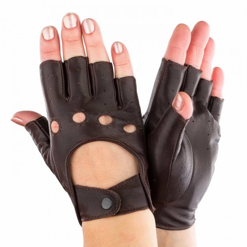 

Женские перчатки авто кожаные GlovesUA мод.244 шоколад 8