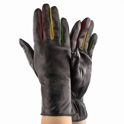 

Женские перчатки кожаные GlovesUA мод.155 черные 7